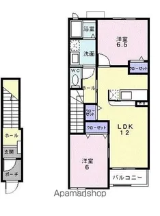 グランデ カーサA【2階】の間取り