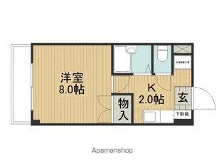 ブルースカイ【308号室】の間取り