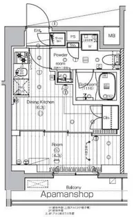 1DKの間取り画像