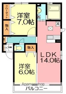 リジェールDONDONB【1階】の間取り
