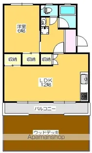 パルティーレ八万町【105号室】の間取り