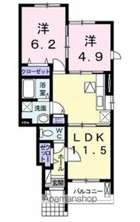 ヒルズ宮司Ⅰ【1階】の間取り