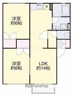 ダイニサンシャインB【2階】の間取り