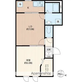 ウェルスビスタ津田沼【1階】の間取り