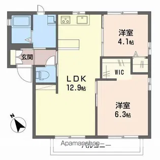 ツインコーポ三宅 B棟【2階】の間取り