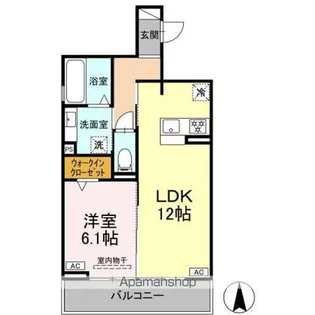 ルヴィータ栄生【2階】の間取り