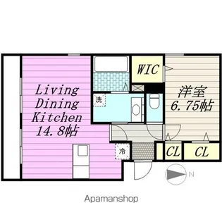クロシェット B【1階】の間取り