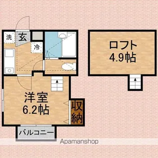 クレスト1【1階】の間取り