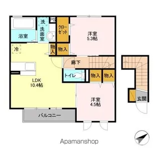 マリエ田彦【2階】の間取り