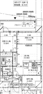 MODERN PALAZZO住吉【13階】の間取り