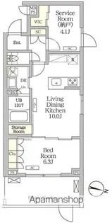 ミレーネ滝野川【1階】の間取り