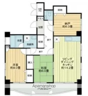 グランドールアサヒ【202号室】の間取り