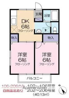 リバーストーンエイト【2階】の間取り
