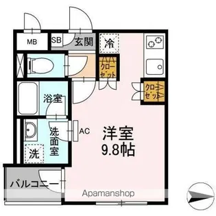 ディアーナ川崎大師【5階】の間取り