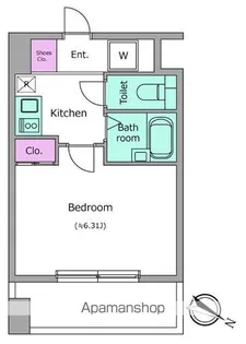 レジディア三越前【5階】の間取り