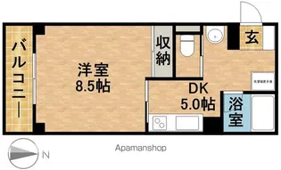 アベニュー山下【5階】の間取り