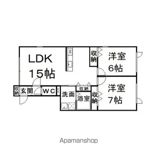 ホアールMIWA【2階】の間取り