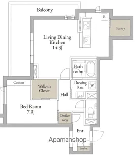 シャーメゾンロイヤル上杉【401号室】の間取り