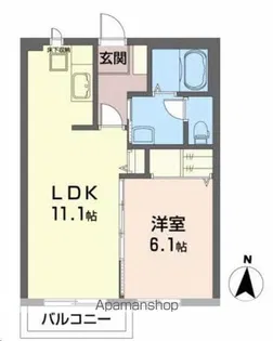 ルミエール北山【2階】の間取り
