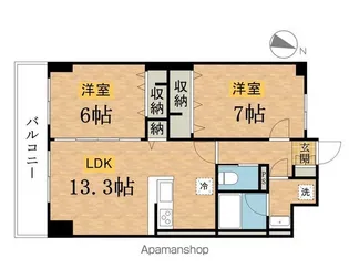 フォルトゥーナ元本郷【1階】の間取り