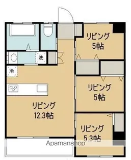 コンフォート・FⅢ【504号室】の間取り