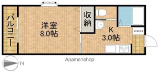 ハイツ華美亜【1階】の間取り