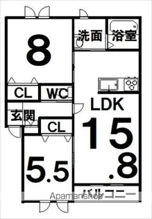 EAST GARDENⅧ【3階】の間取り