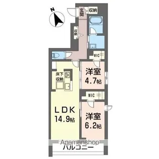 シャーメゾンハレムサシノ マーリエ【305号室】の間取り
