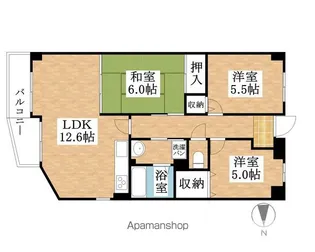 スカイフォルム比良【503号室】の間取り