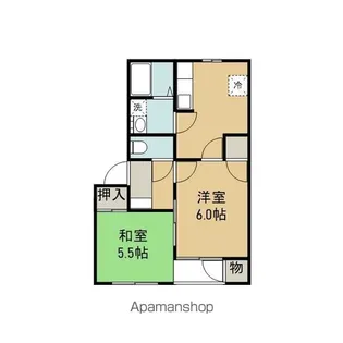 D.Cサニーガルテン弐番館【202号室】の間取り