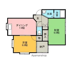 ガーデンハウス2【102号室】の間取り