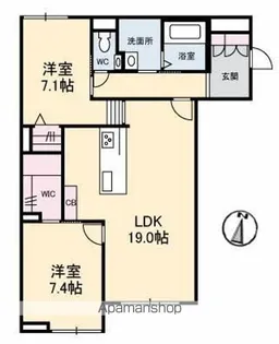 KANON岩崎【1階】の間取り