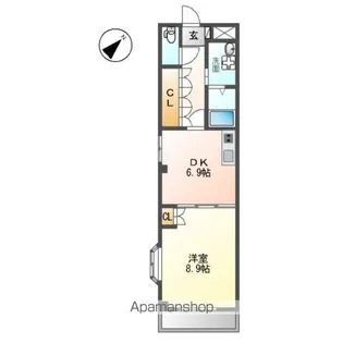 グリーンフィールド【2階】の間取り