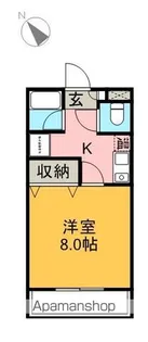 コーポならわ【E号室】の間取り