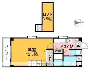 マンション エレガント【4階】の間取り