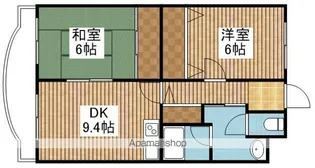 ルーラル鳥屋野【4階】の間取り