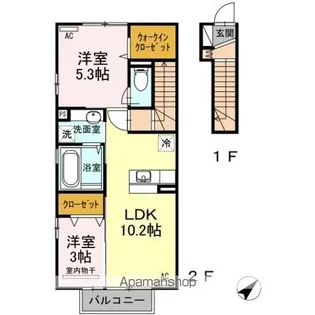 プランドール都北【2階】の間取り