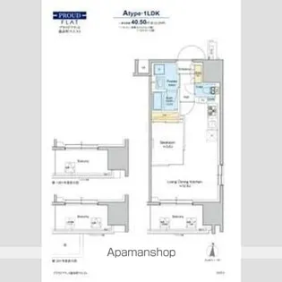 プラウドフラット錦糸町ウエスト【4階】の間取り