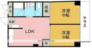 シャンティー豊中【1階】の間取り