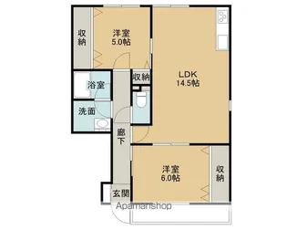錦マンションⅤ【102号室】の間取り