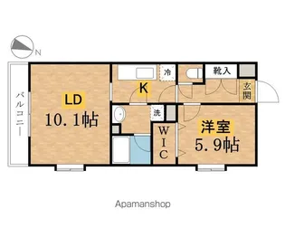 グランデージⅡ【207号室】の間取り