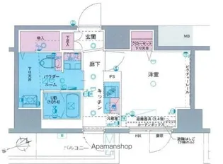 GENOVIA駒込駅GREENVEIL【3階】の間取り