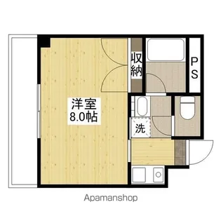 ボヌール皆実【4階】の間取り