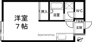 ハイツタカヨシⅠ【107号室】の間取り