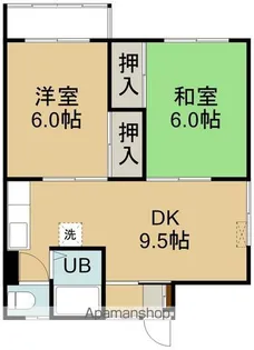 ホワイトハイツD【2F右号室】の間取り