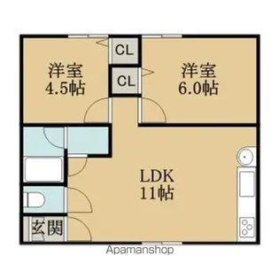 SSコーポ【202号室】の間取り