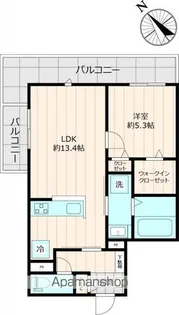 アズール伯玄【202号室号室】の間取り