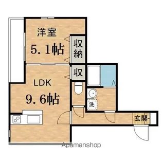 アセットコート堀之内【1階】の間取り