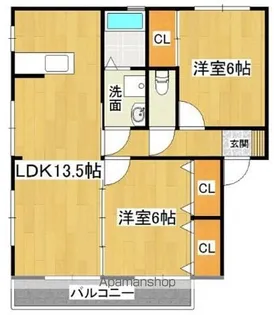アドバンテイジΑ【Ⅰ201号室】の間取り