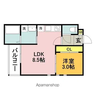 Grandtic住吉2【1階】の間取り